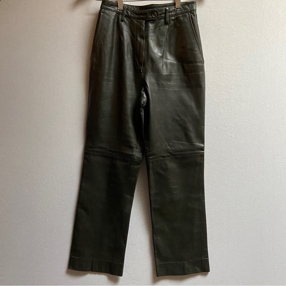 Vintage Anteprima Milano Italy Leather Pants Sz 40 - Picture 1 of 15